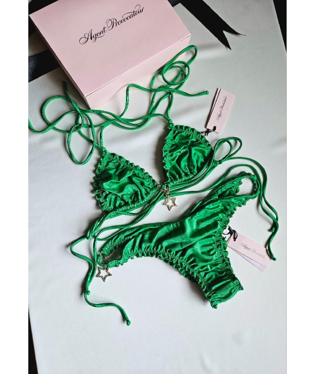 AGENT PROVOCATEUR Зеленый полиамидовый купальник, фото 2