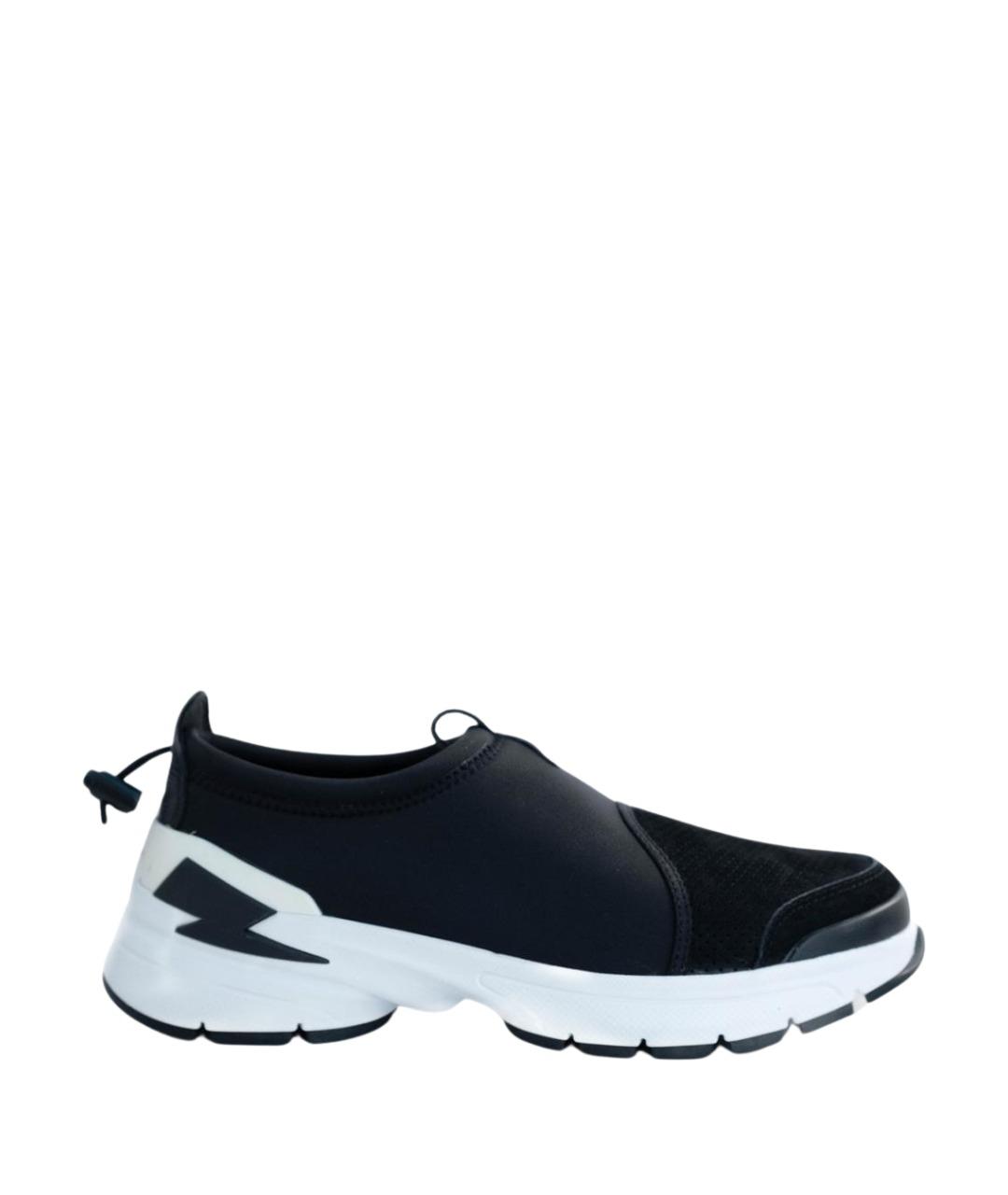 NEIL BARRETT Черные замшевые низкие кроссовки / кеды, фото 1