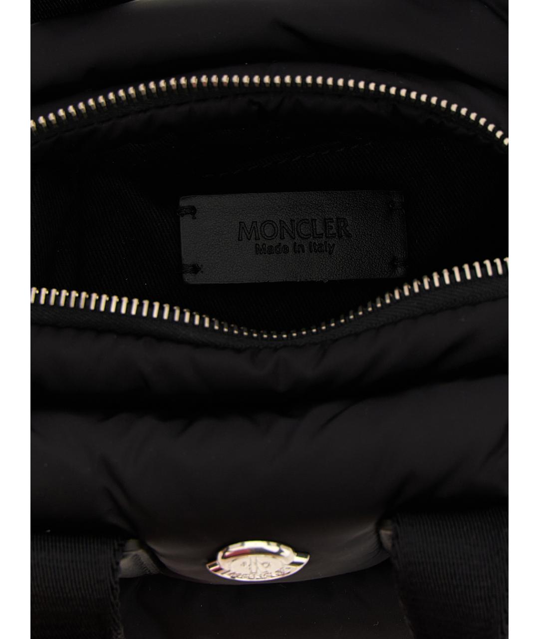 MONCLER Черная тканевая сумка через плечо, фото 4