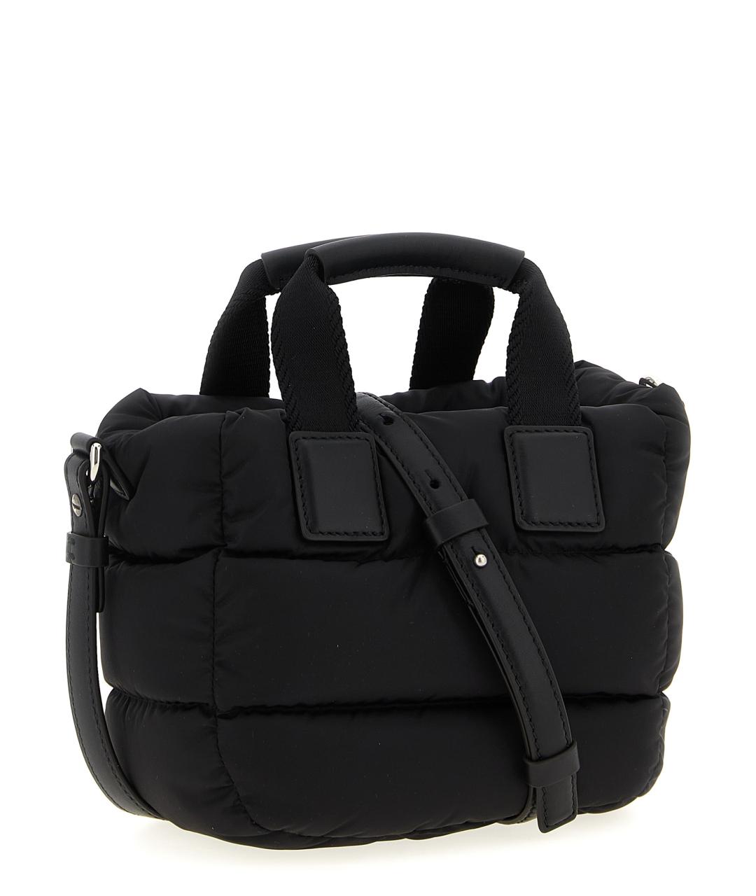 MONCLER Черная тканевая сумка через плечо, фото 2