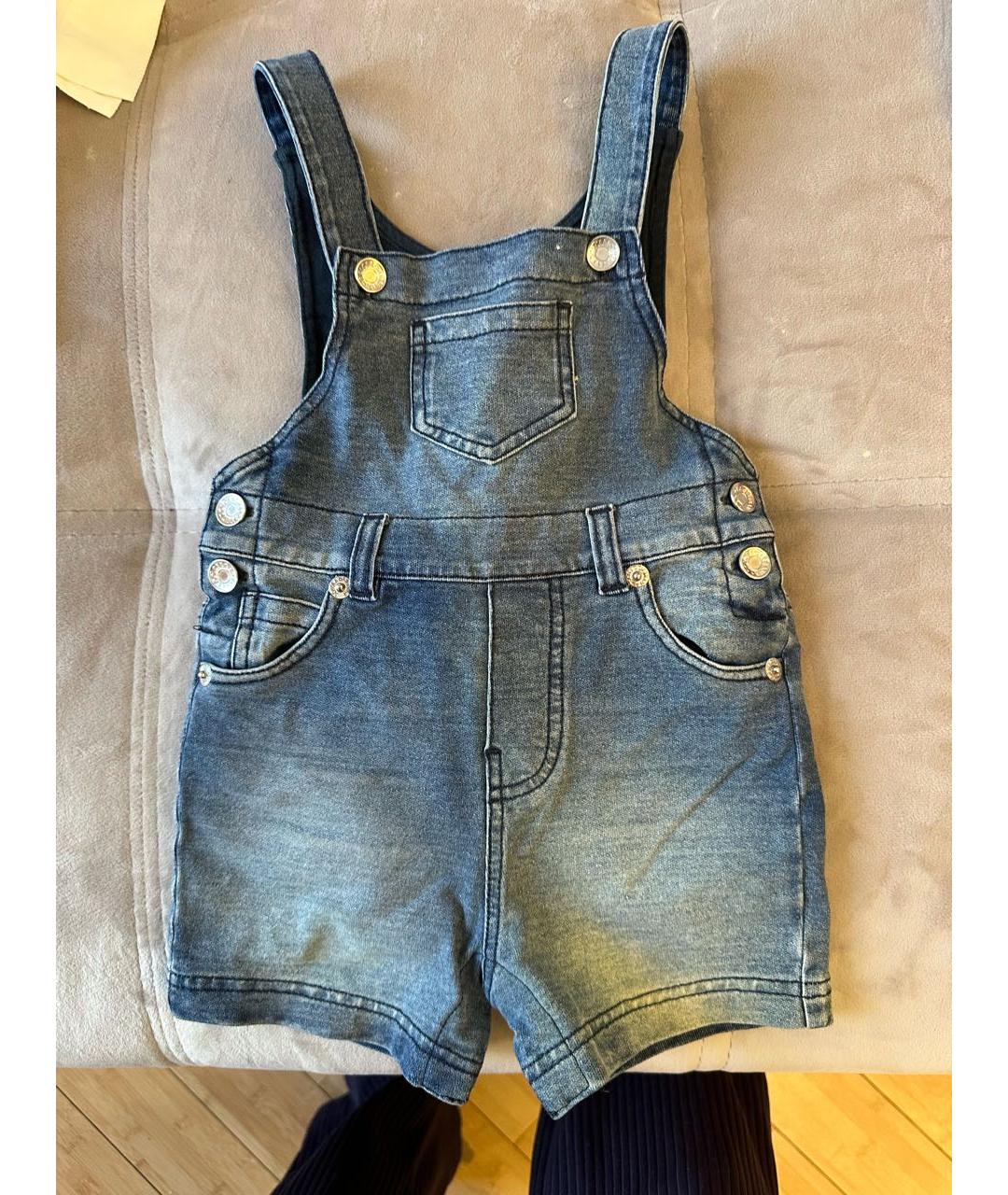 DOLCE & GABBANA KIDS Синий деним комбинезон, фото 2