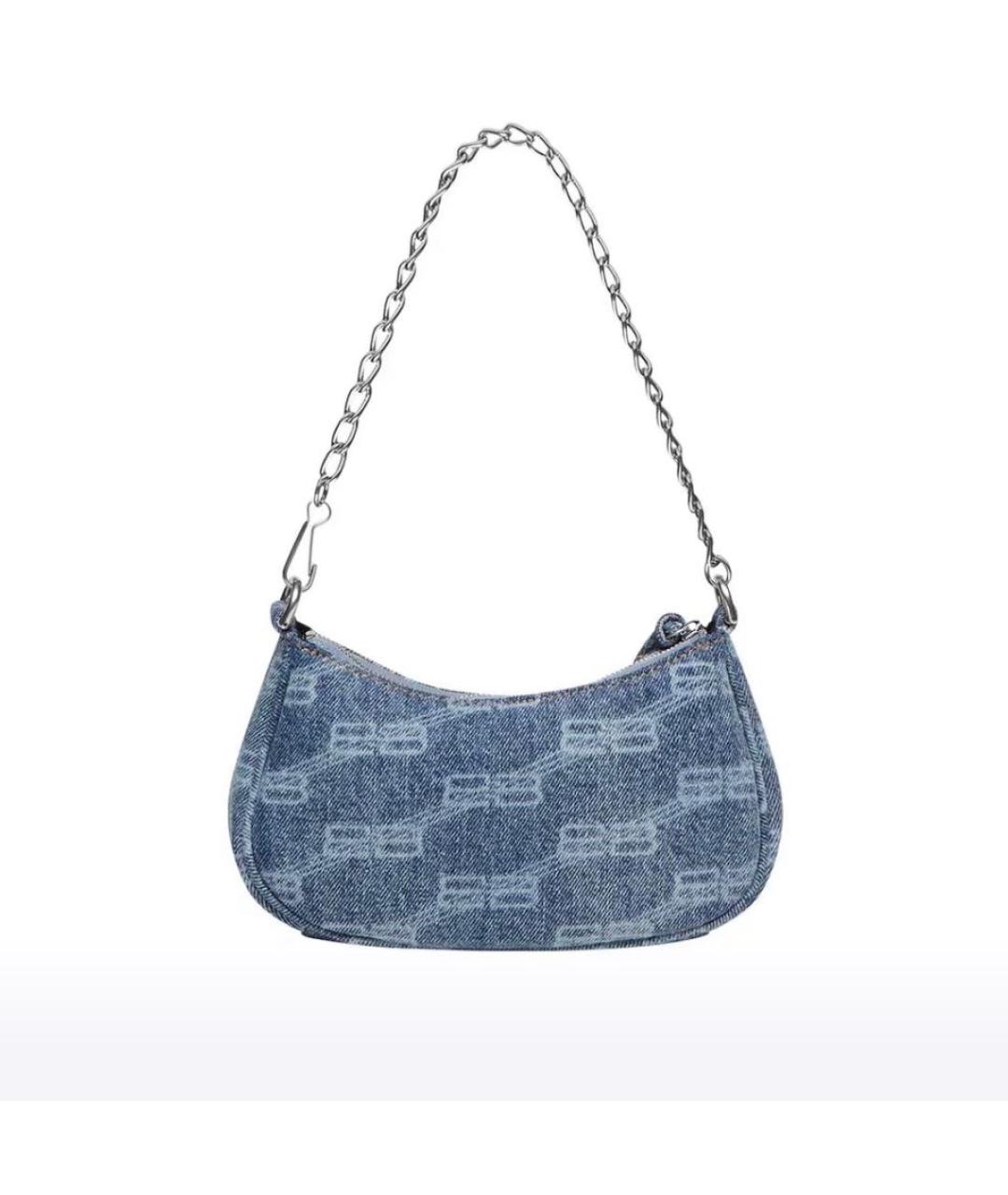 BALENCIAGA Синяя деним сумка через плечо, фото 2