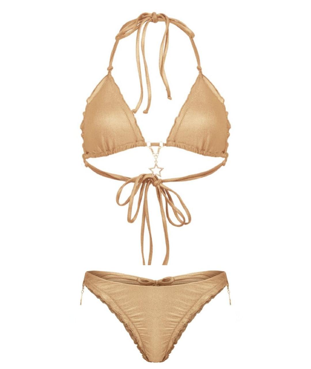 AGENT PROVOCATEUR Золотой полиамидовый купальник, фото 1