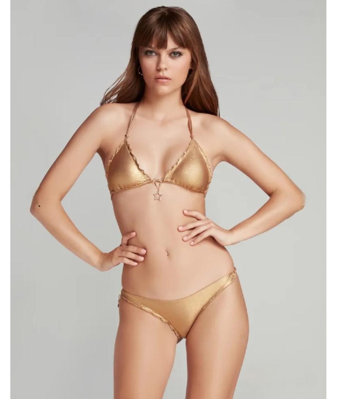 AGENT PROVOCATEUR Золотой полиамидовый купальник, фото 4