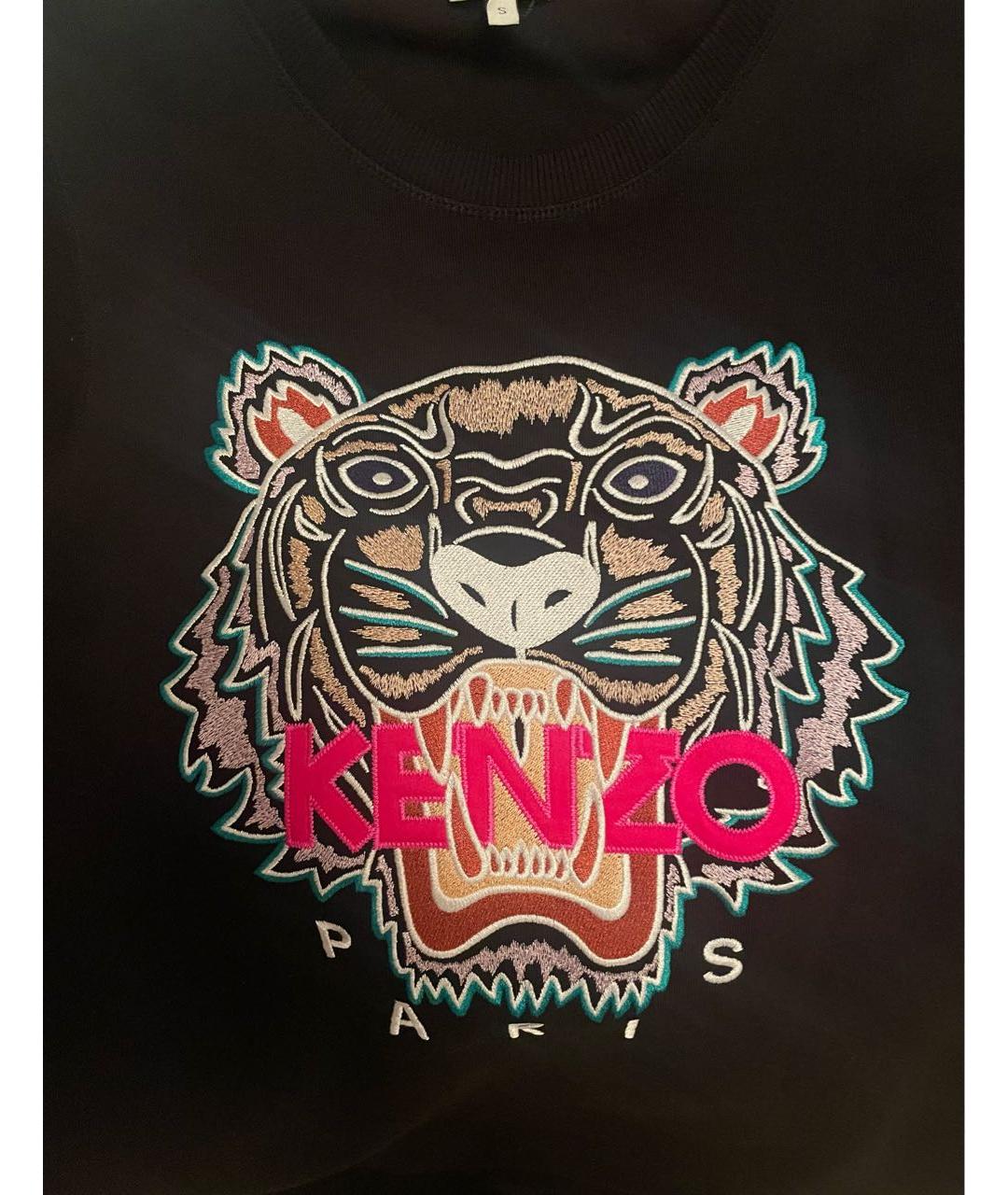 KENZO Черное хлопковое повседневное платье, фото 3
