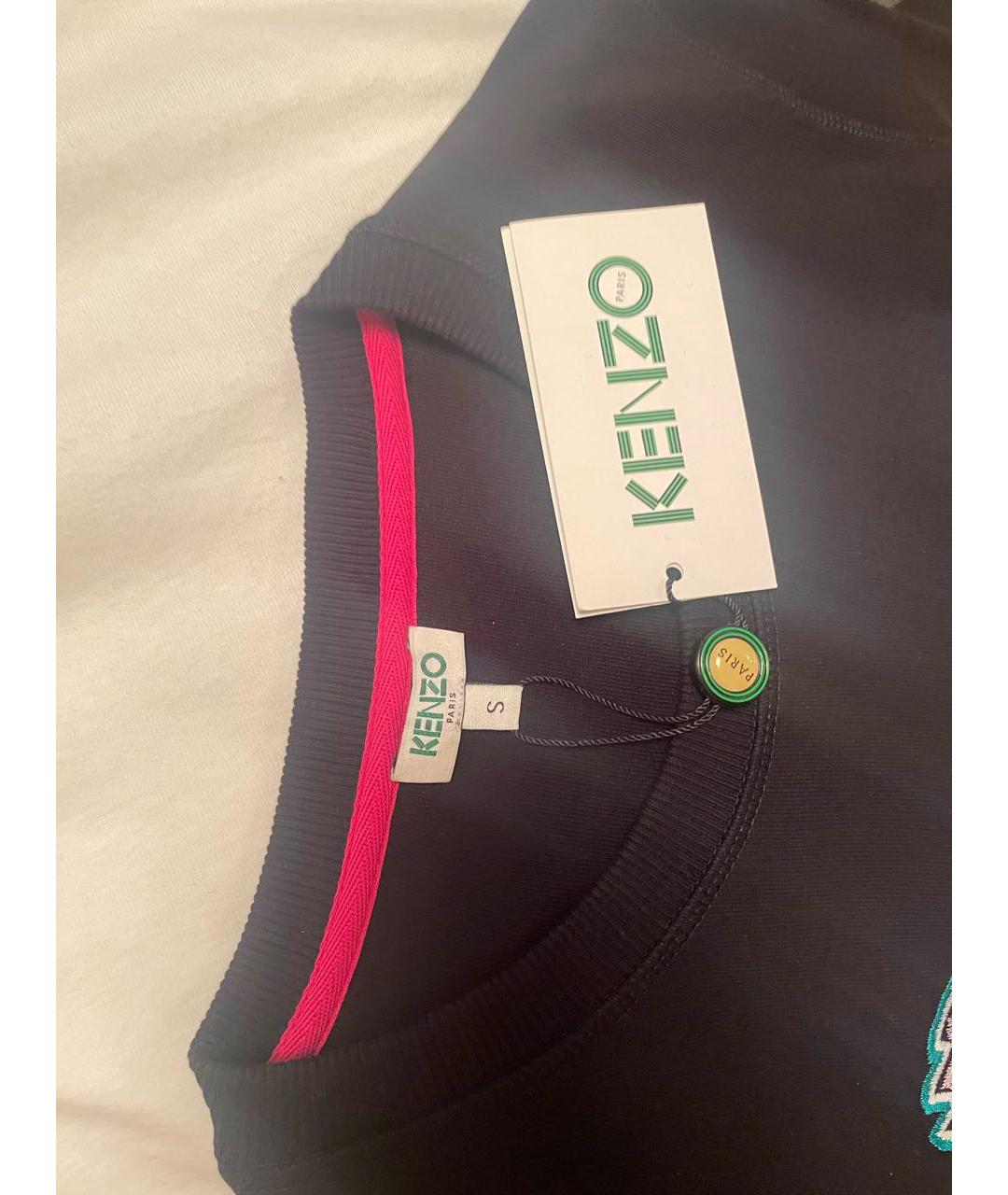 KENZO Черное хлопковое повседневное платье, фото 4