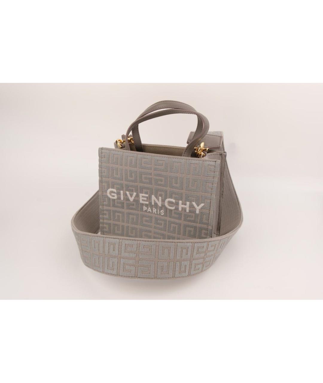 GIVENCHY Серая тканевая сумка тоут, фото 2