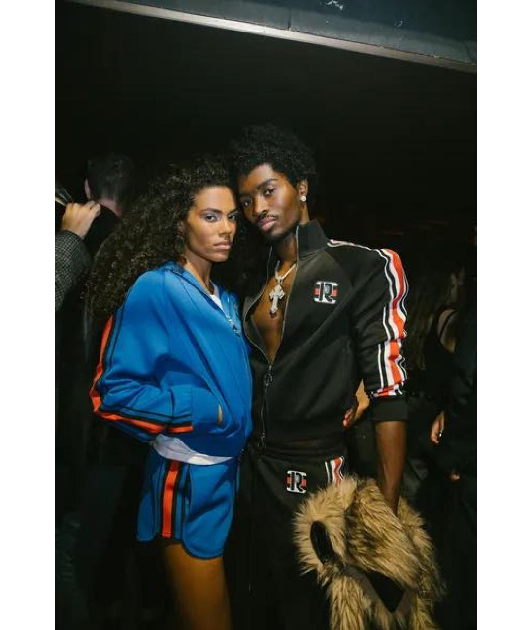 PACO RABANNE Синие полиэстеровые спортивные брюки и шорты, фото 8