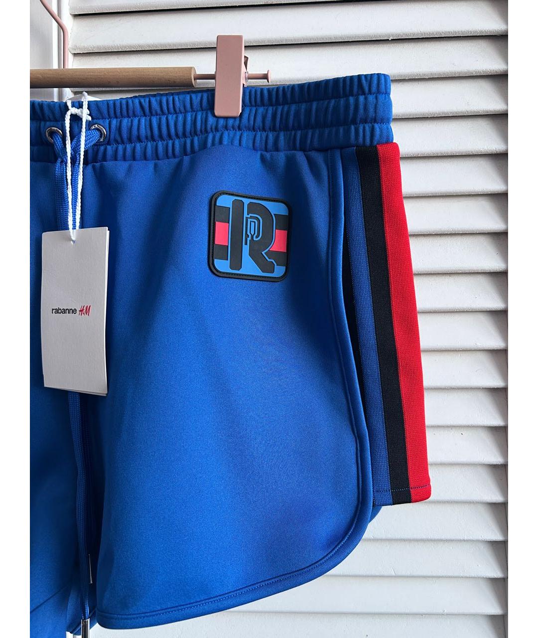PACO RABANNE Синие полиэстеровые спортивные брюки и шорты, фото 3