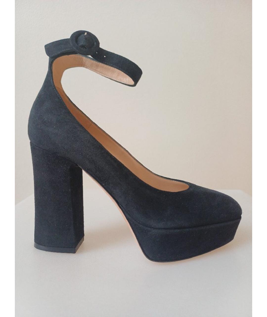 GIANVITO ROSSI Черные замшевые туфли, фото 10