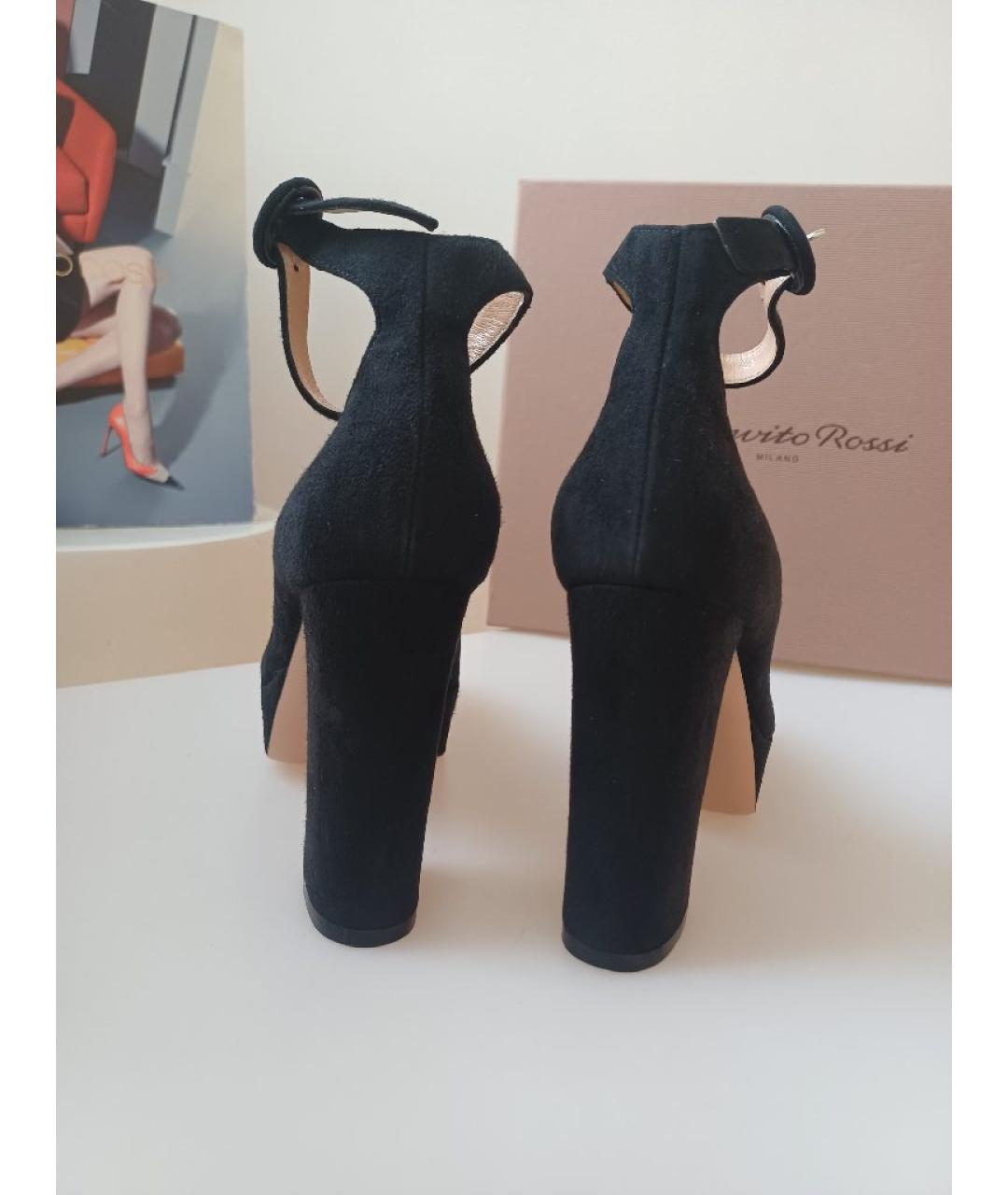 GIANVITO ROSSI Черные замшевые туфли, фото 8