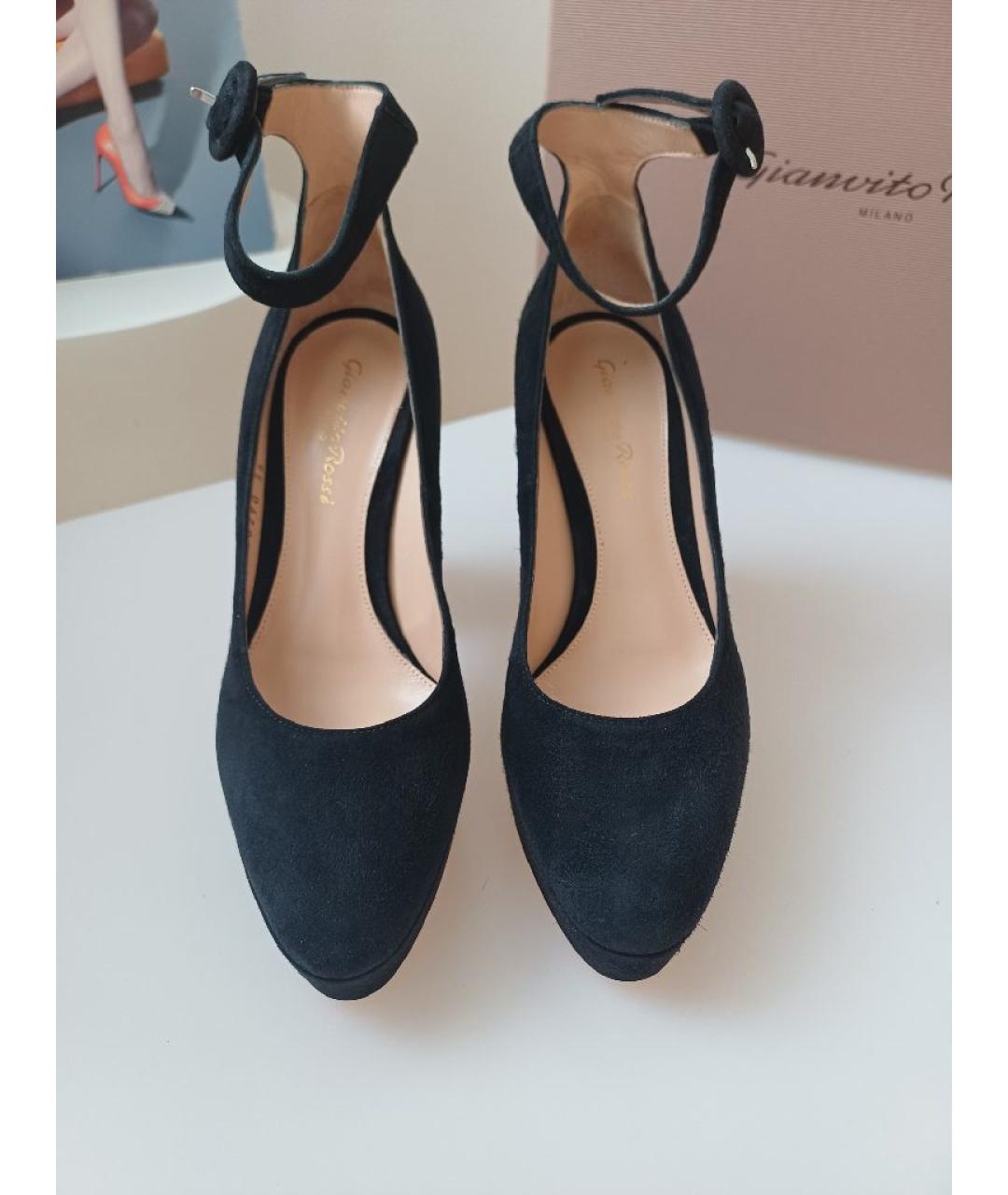 GIANVITO ROSSI Черные замшевые туфли, фото 7