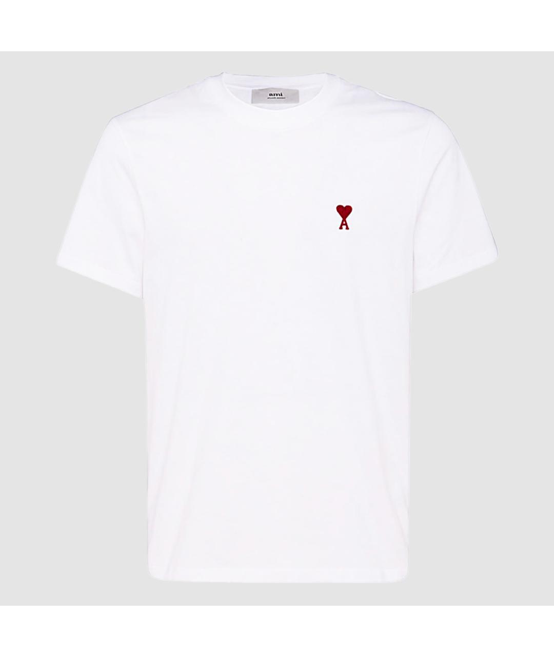 Ami Paris Белая хлопковая футболка, фото 3