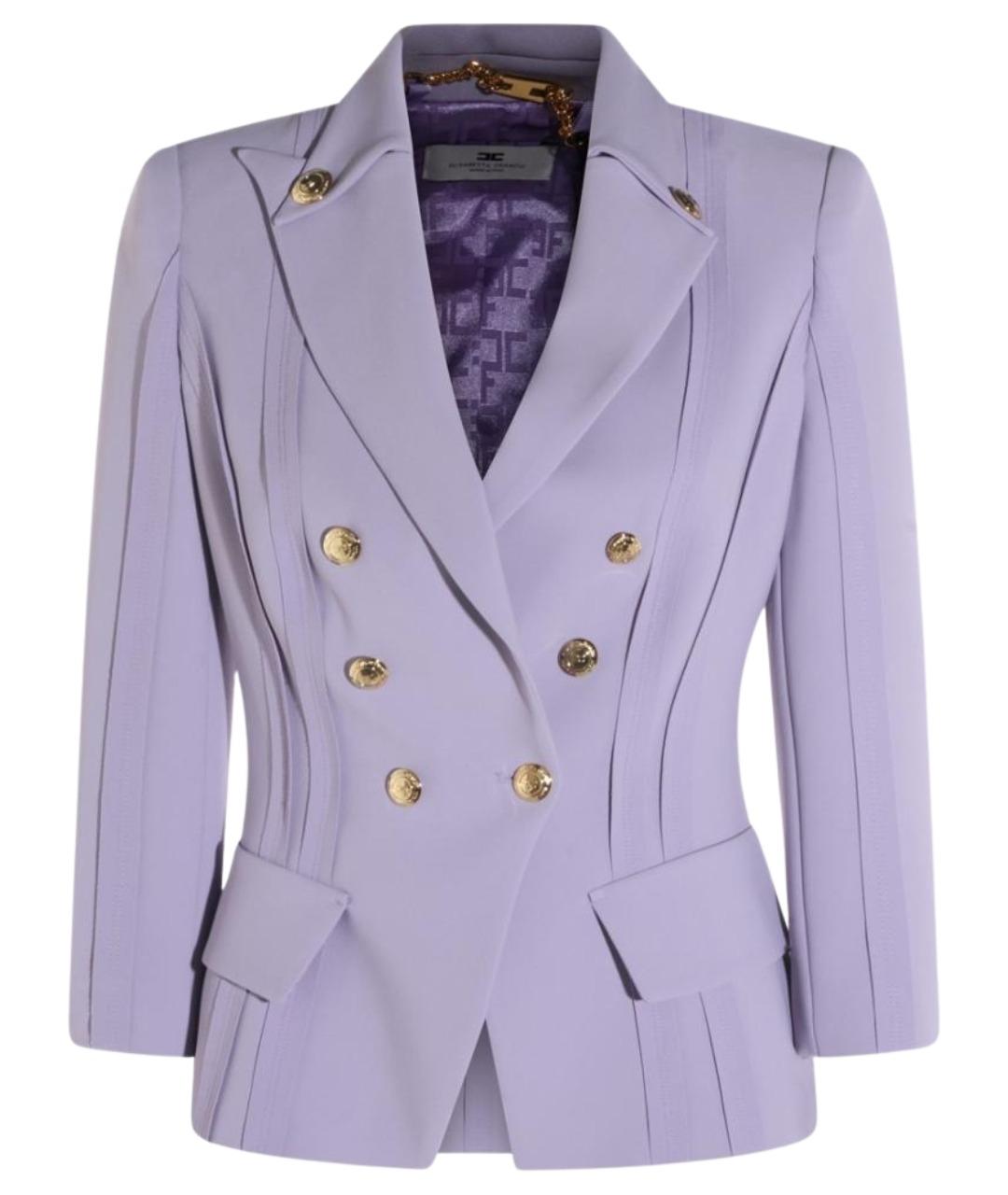ELISABETTA FRANCHI Фиолетовый жакет/пиджак, фото 1