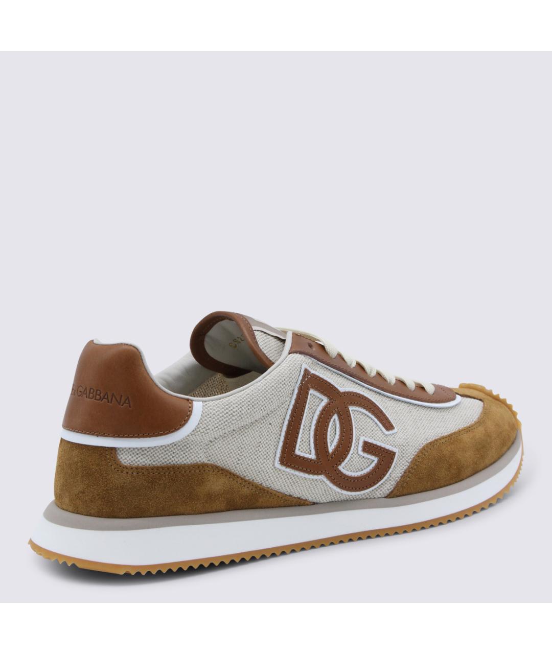 DOLCE&GABBANA Бежевые низкие кроссовки / кеды, фото 3