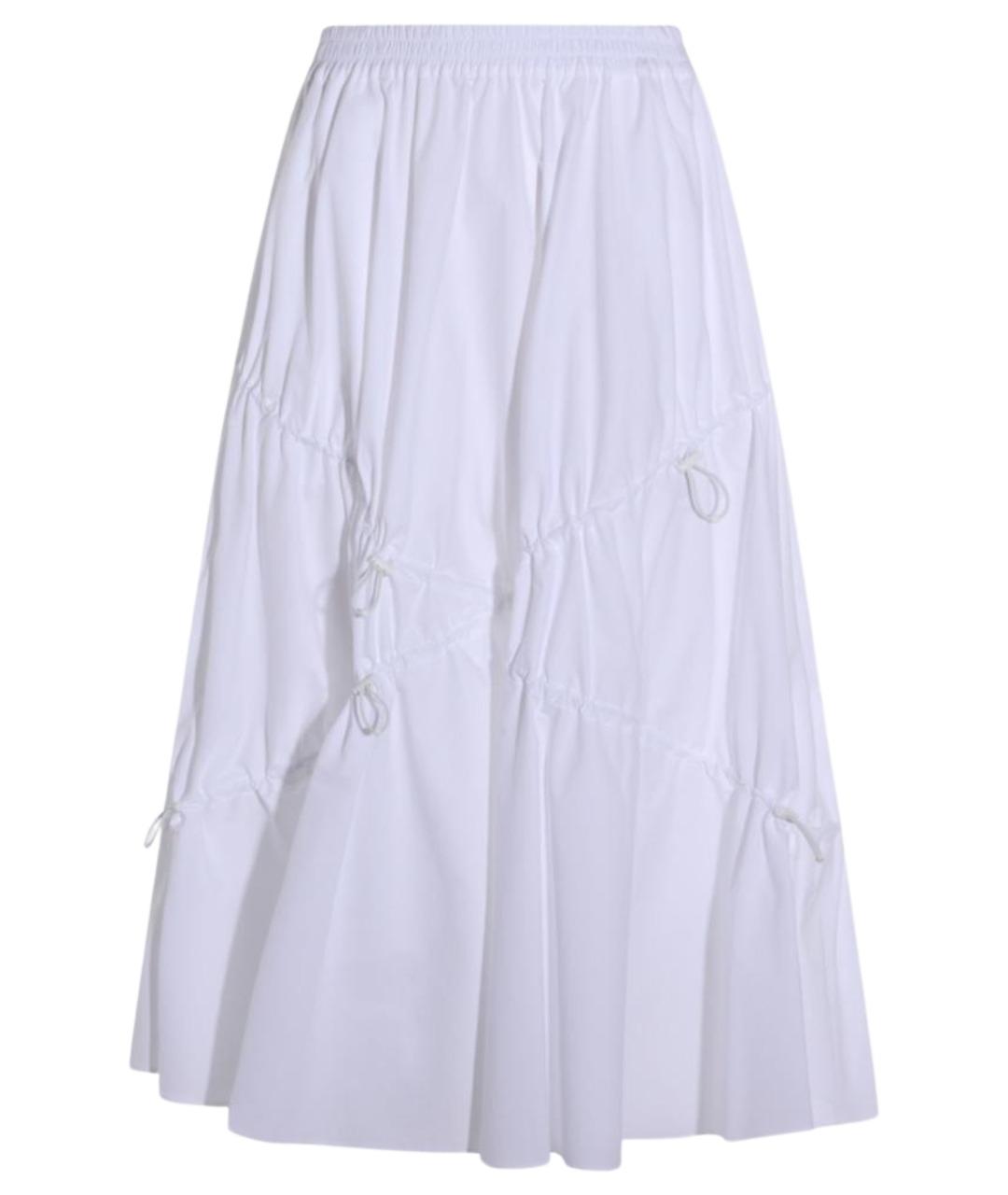 MOSCHINO Белая хлопковая юбка миди, фото 1