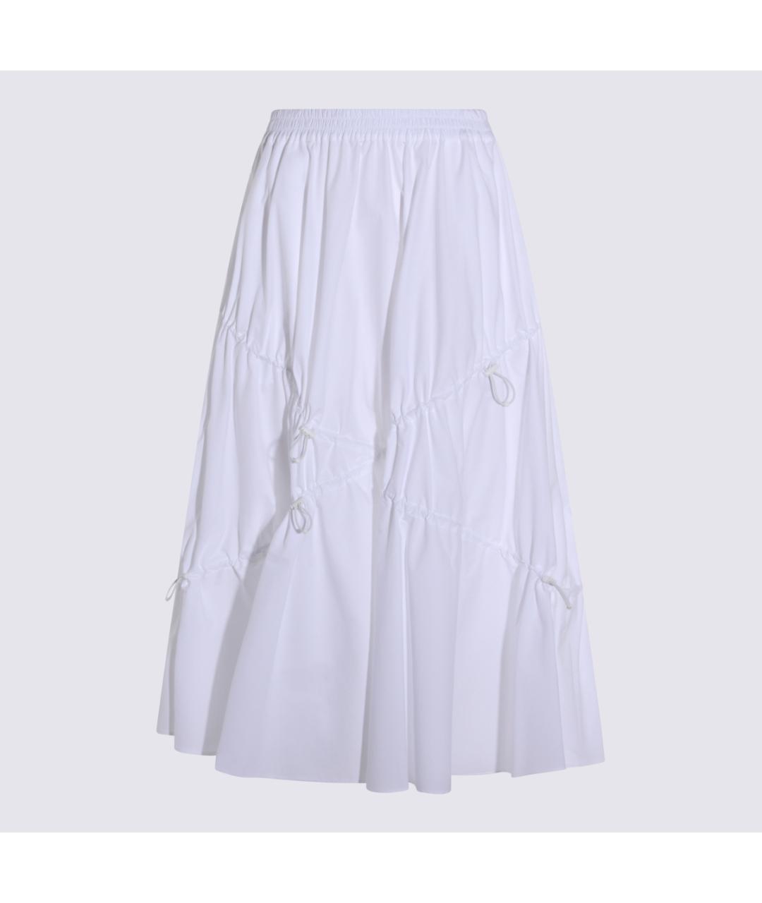 MOSCHINO Белая хлопковая юбка миди, фото 4