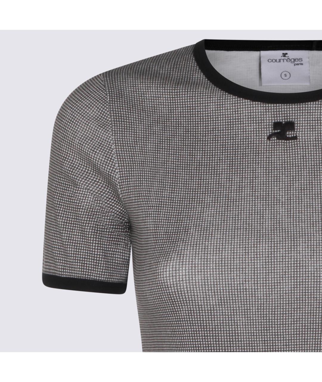 COURREGES Антрацитовая хлопковая футболка, фото 3