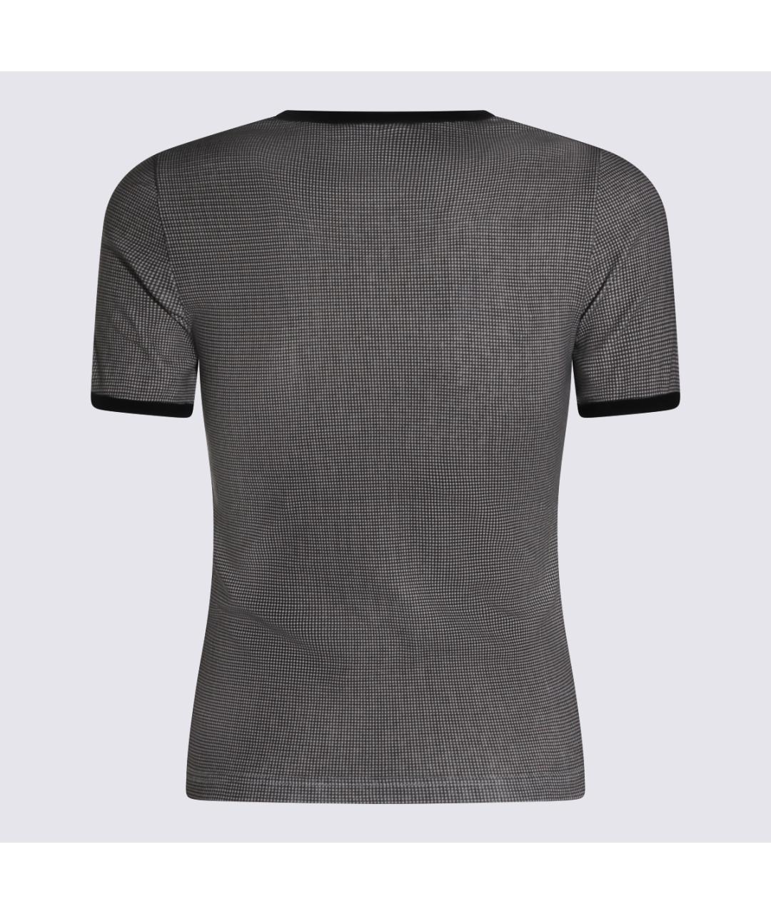 COURREGES Антрацитовая хлопковая футболка, фото 2