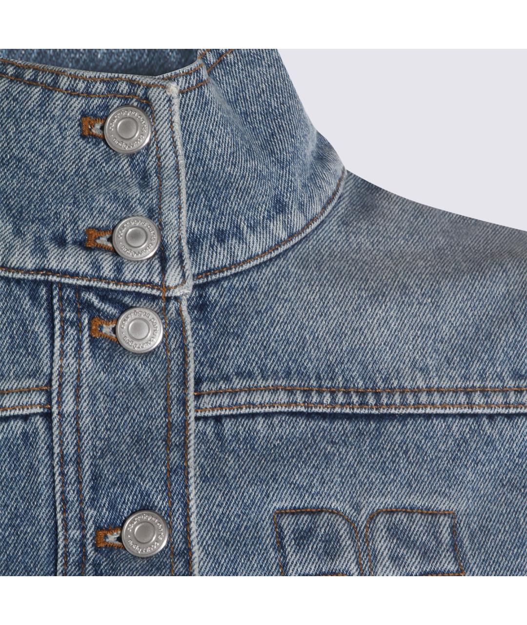 COURREGES Синяя хлопковая куртка, фото 3