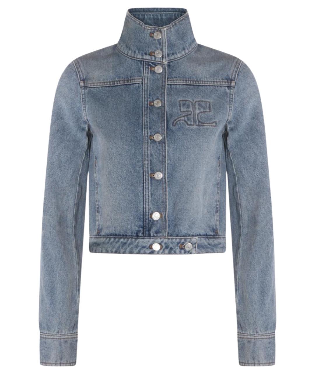 COURREGES Синяя хлопковая куртка, фото 1