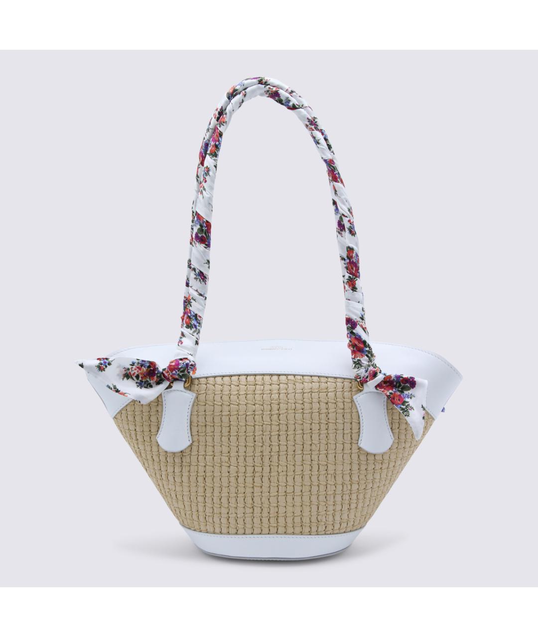 DOLCE&GABBANA Бежевая пелетеная сумка тоут, фото 3