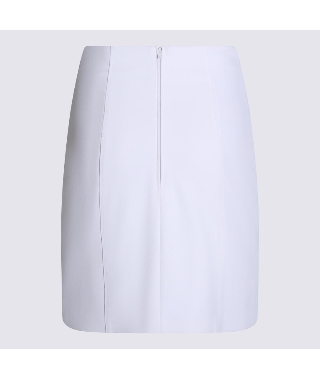 ELISABETTA FRANCHI Белая синтетическая юбка мини, фото 2