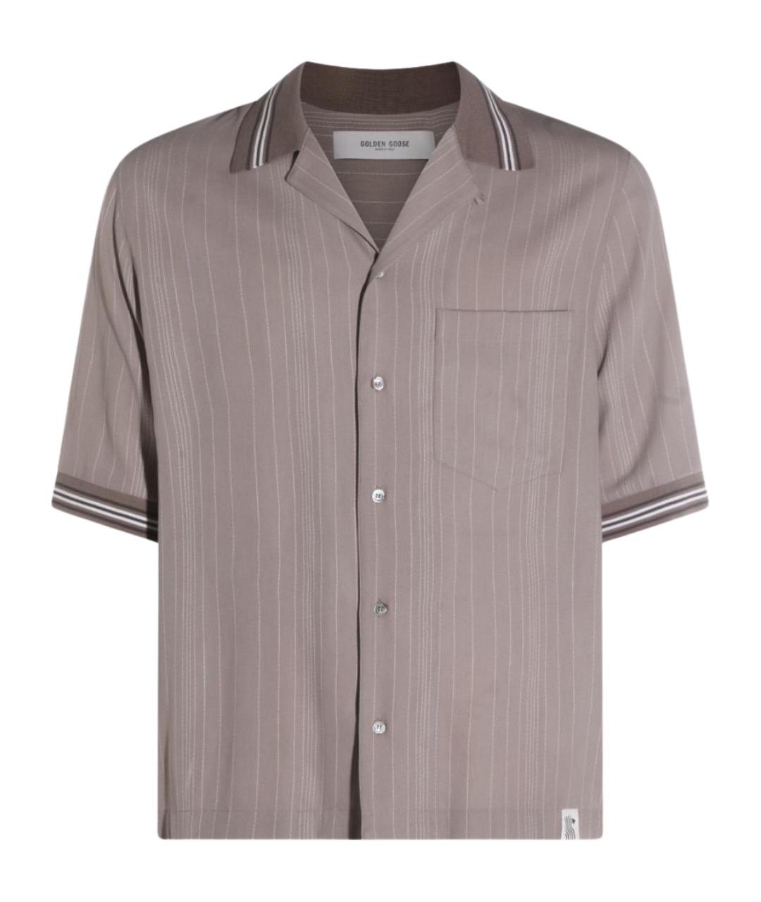 GOLDEN GOOSE DELUXE BRAND Серая шерстяная кэжуал рубашка, фото 1