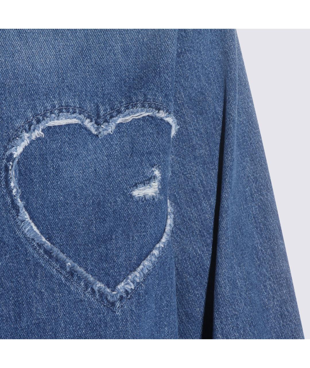 MOSCHINO Синяя хлопковая рубашка, фото 3