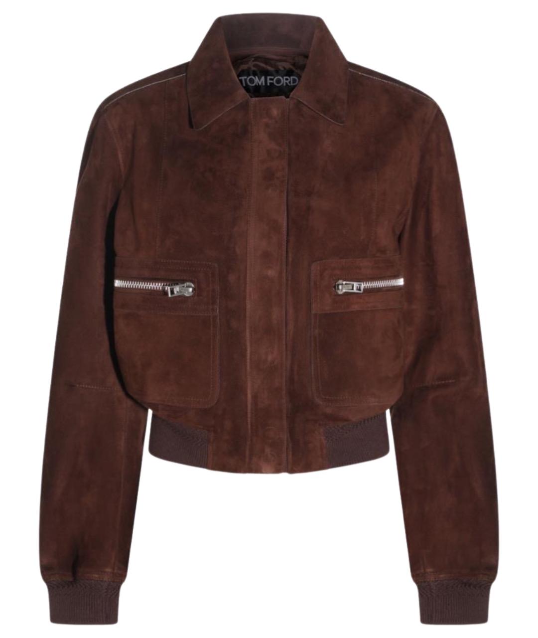 TOM FORD Коричневая замшевая куртка, фото 1
