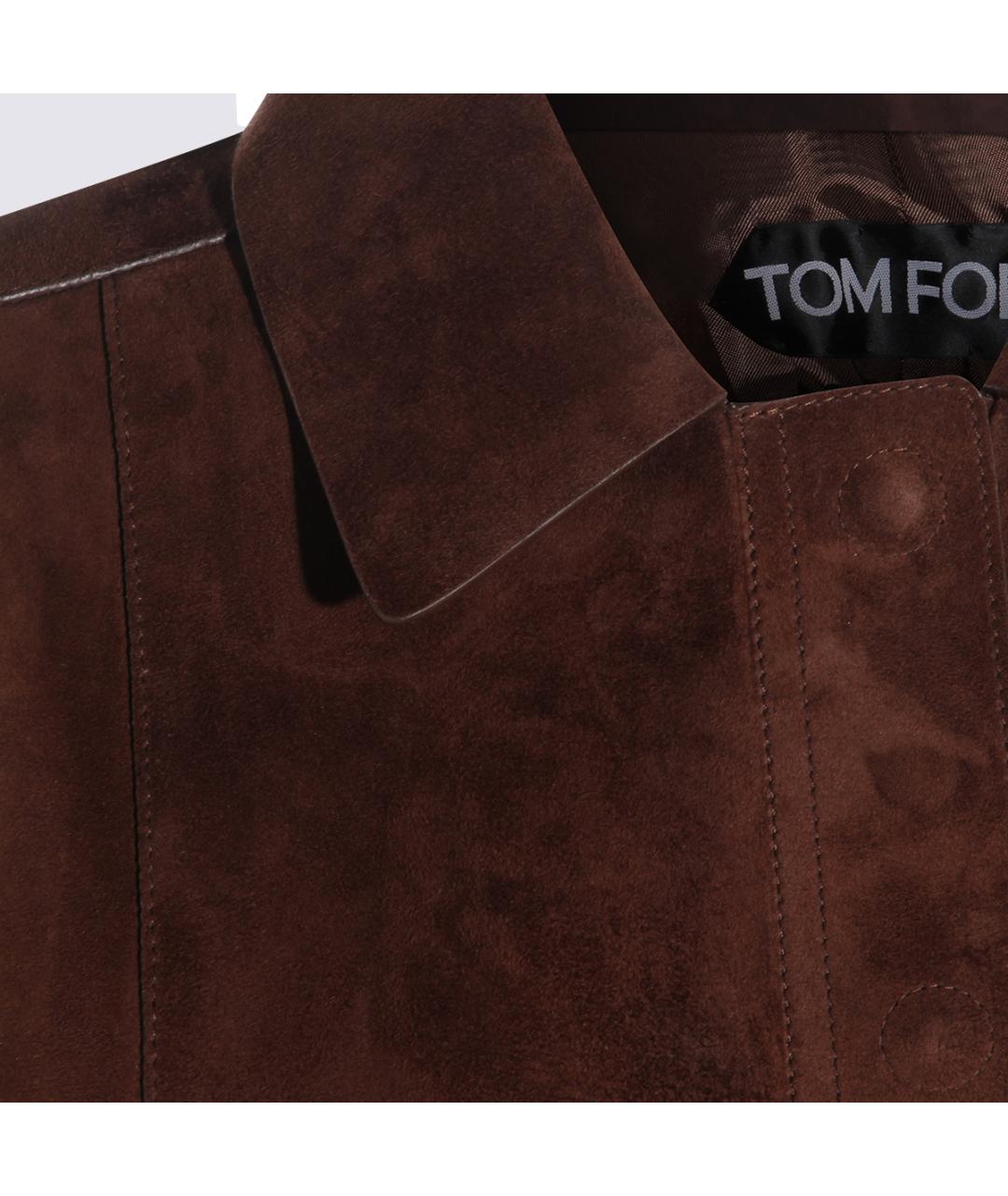 TOM FORD Коричневая замшевая куртка, фото 4