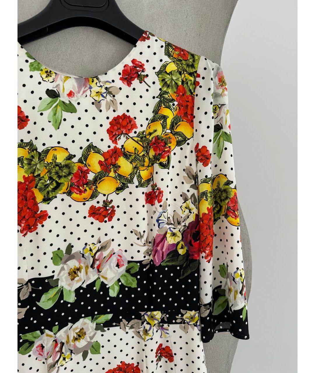 DOLCE&GABBANA Мульти шелковое платье, фото 6