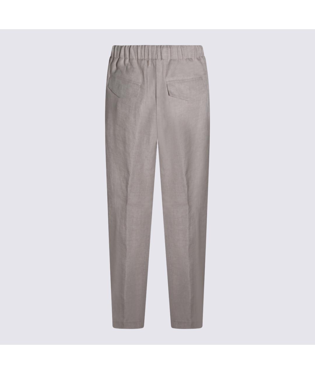 LARDINI Бежевые хлопковые повседневные брюки, фото 2