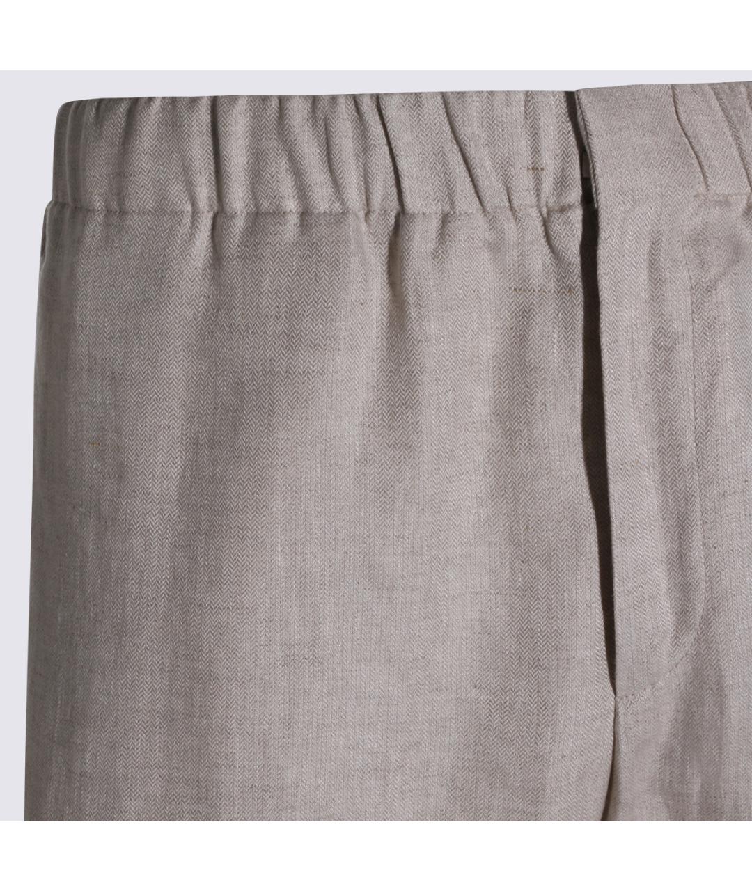 LARDINI Бежевые хлопковые повседневные брюки, фото 3