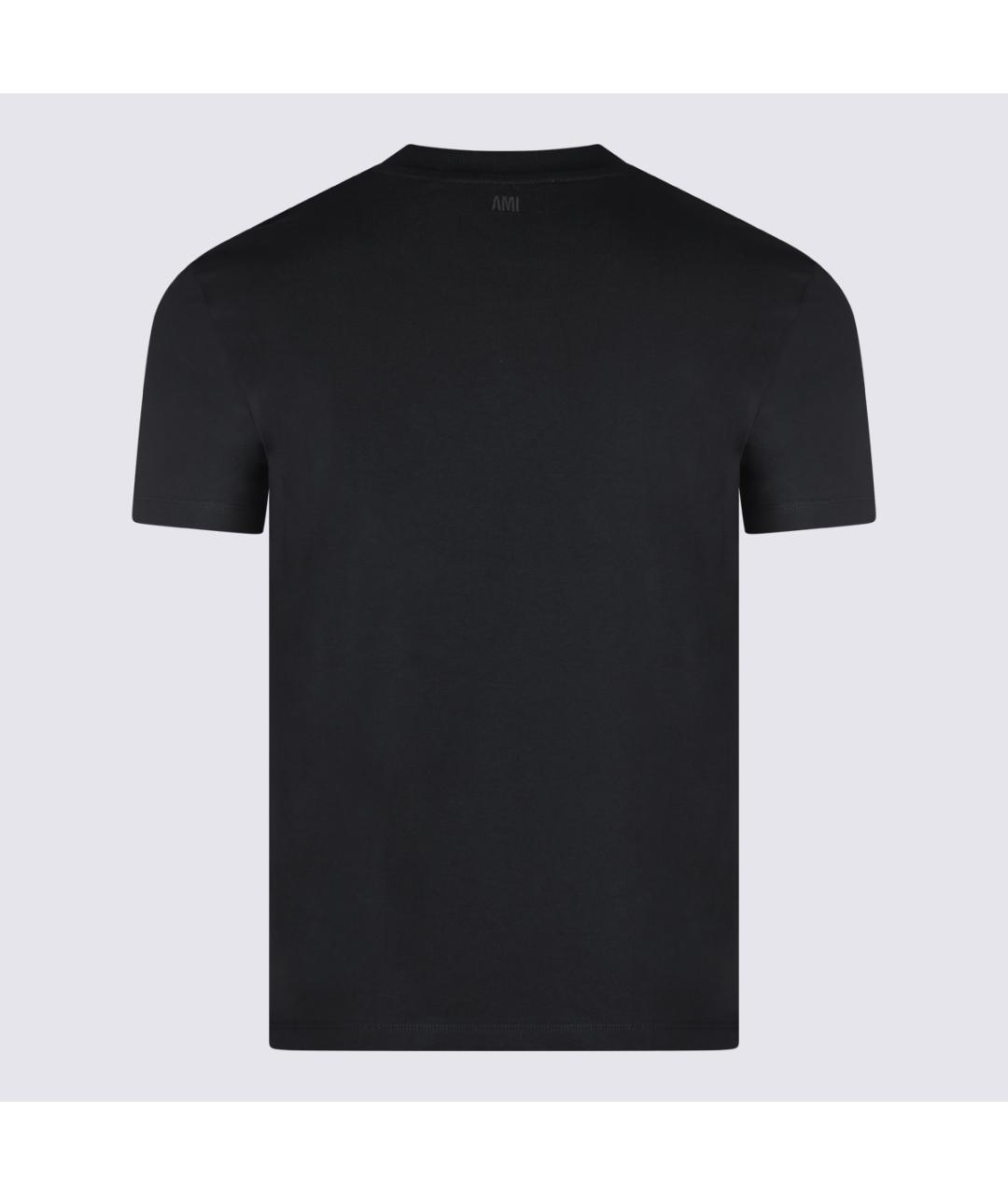 Ami Paris Черная хлопковая футболка, фото 2