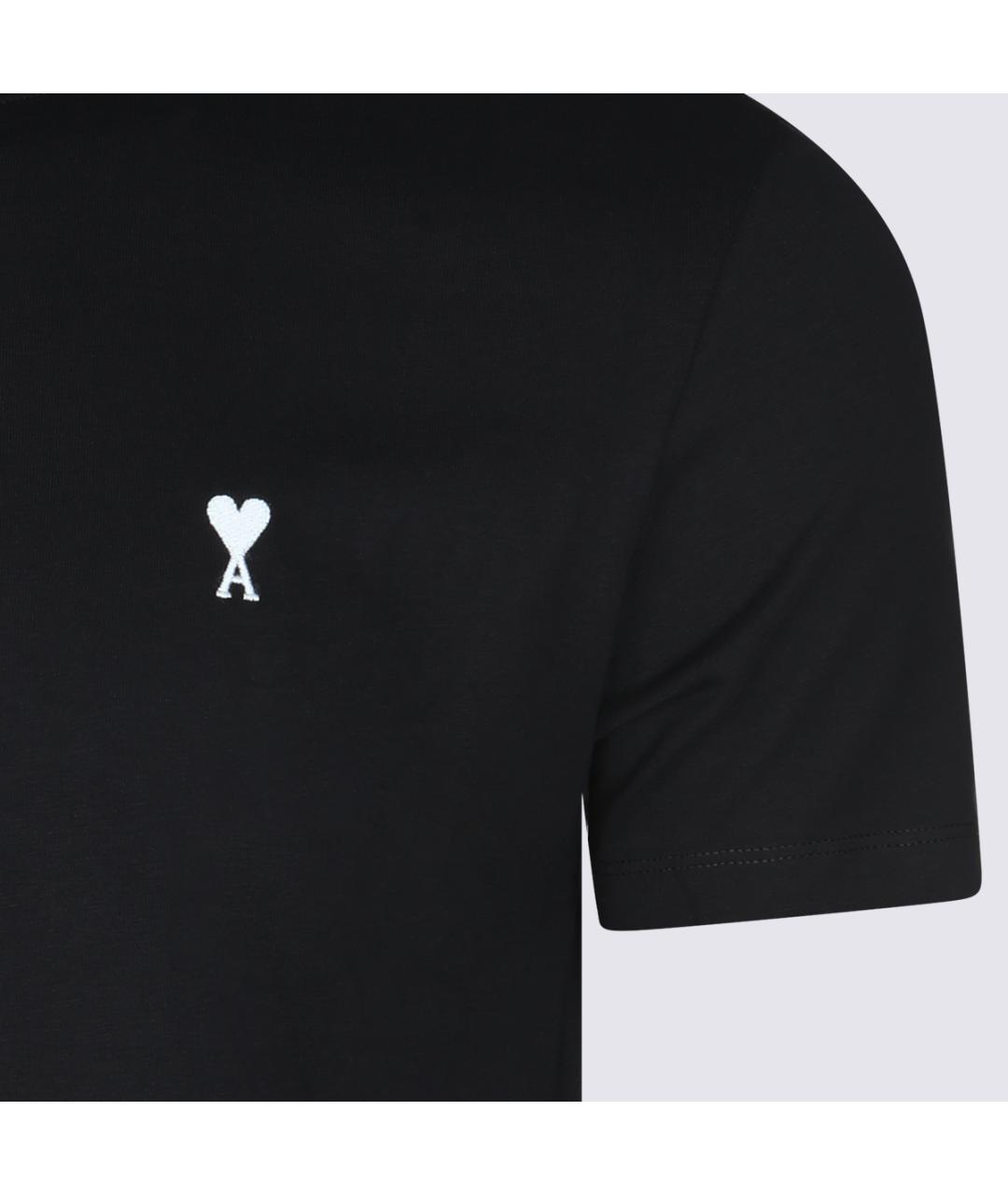 Ami Paris Черная хлопковая футболка, фото 3