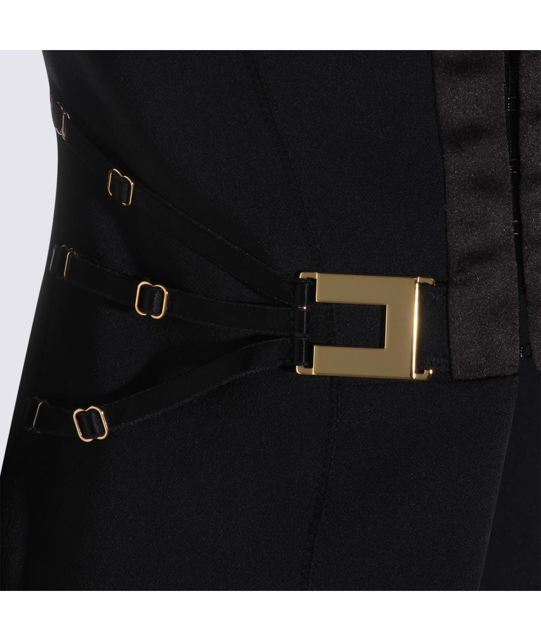 ELISABETTA FRANCHI Черный полиэстеровый жакет/пиджак, фото 3