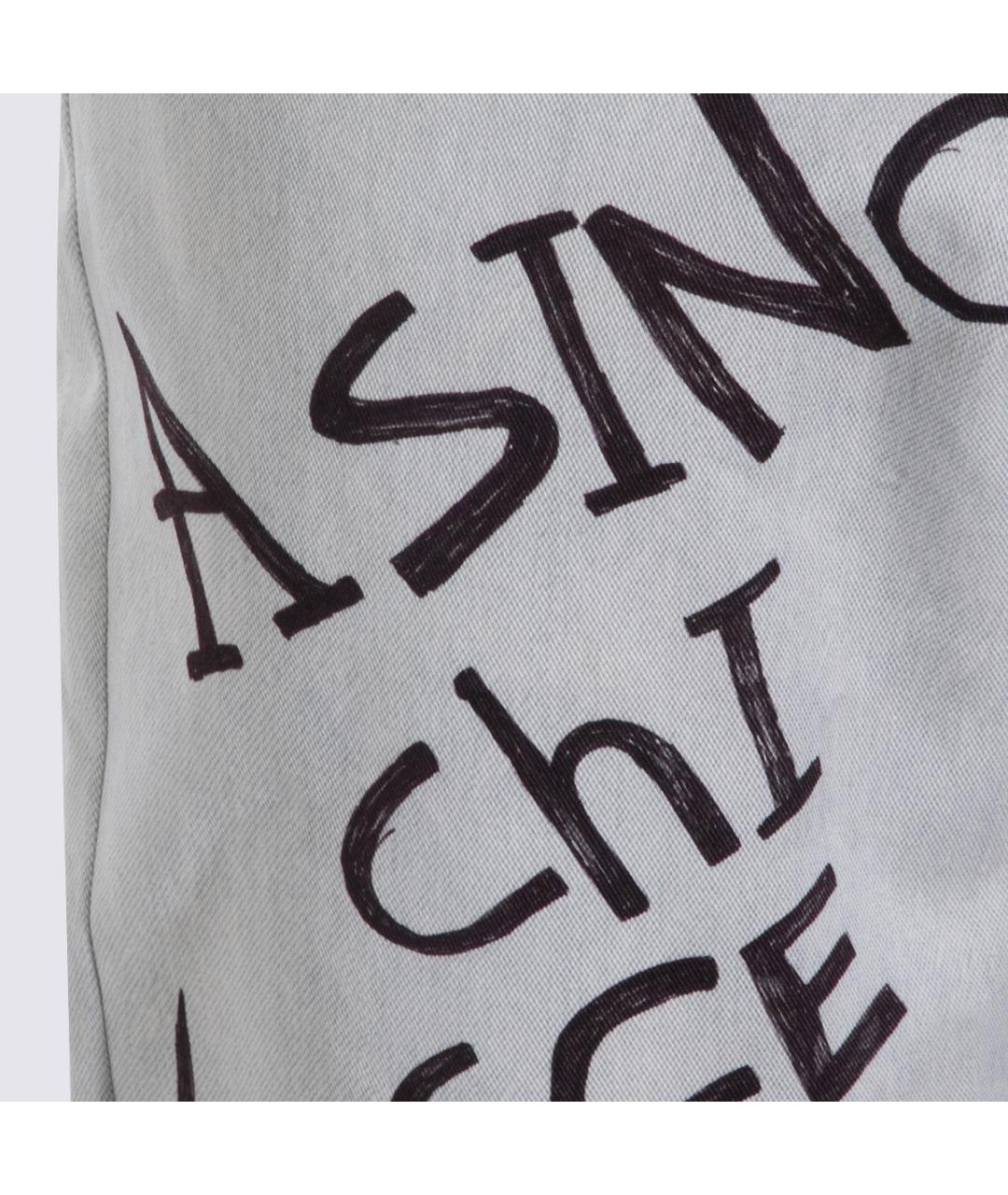 MOSCHINO Белые хлопковые прямые джинсы, фото 4