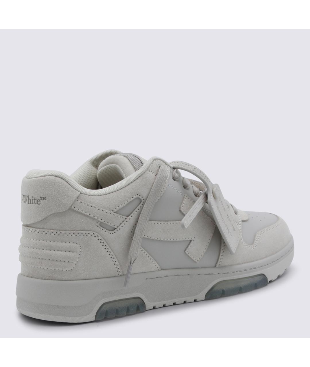 OFF-WHITE Белые кожаные низкие кроссовки / кеды, фото 3