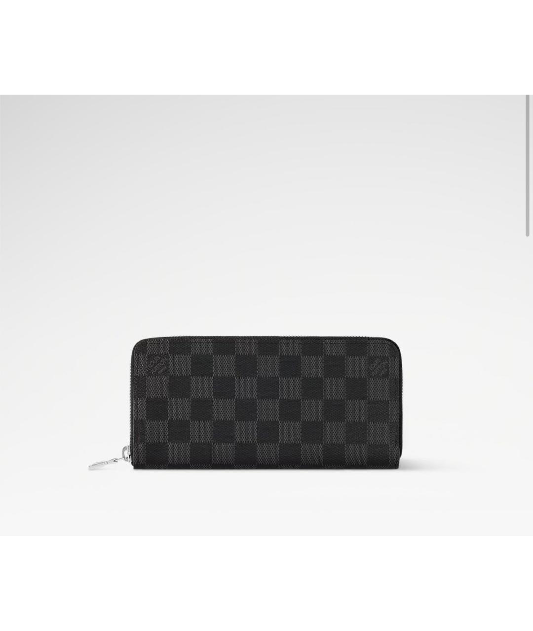 LOUIS VUITTON Темно-синий кожаный кошелек, фото 2