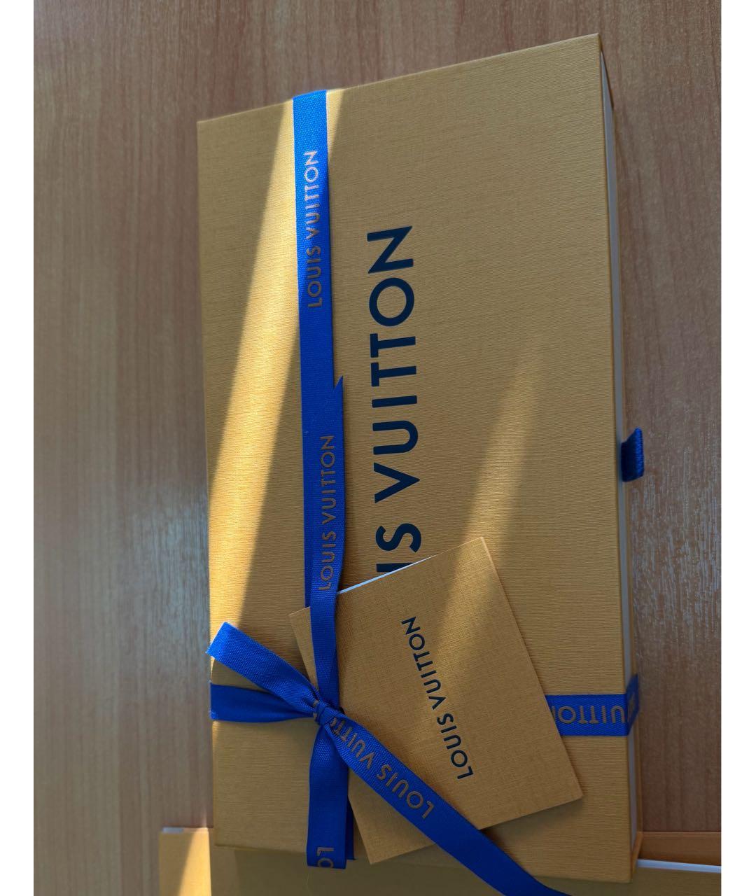 LOUIS VUITTON Темно-синий кожаный кошелек, фото 5