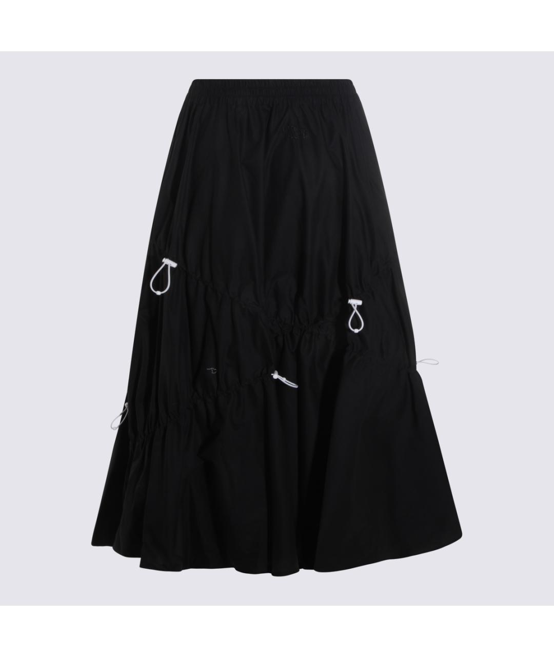 MOSCHINO Черная хлопковая юбка миди, фото 2