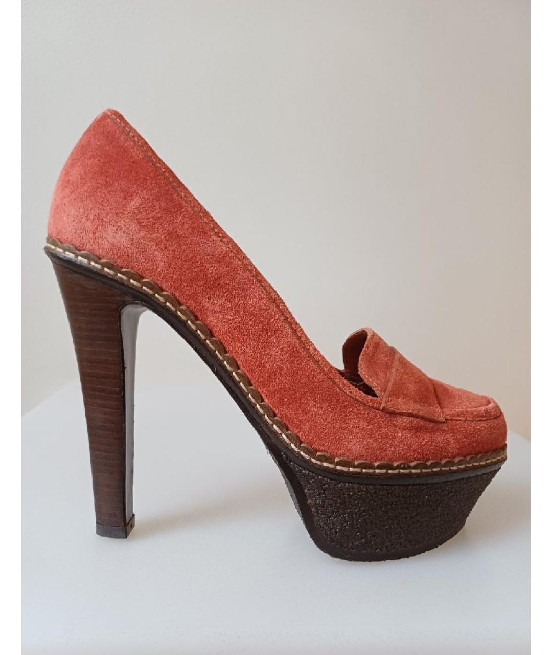 SERGIO ROSSI Коричневые замшевые туфли, фото 10