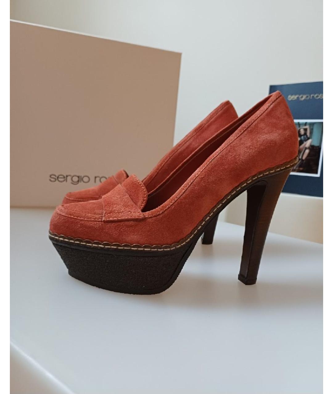 SERGIO ROSSI Коричневые замшевые туфли, фото 2