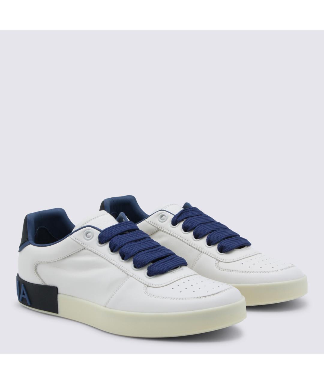 DOLCE&GABBANA Кожаные низкие кроссовки / кеды, фото 2