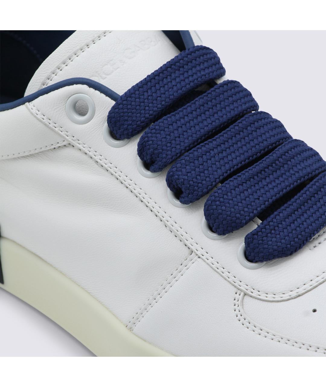 DOLCE&GABBANA Кожаные низкие кроссовки / кеды, фото 4