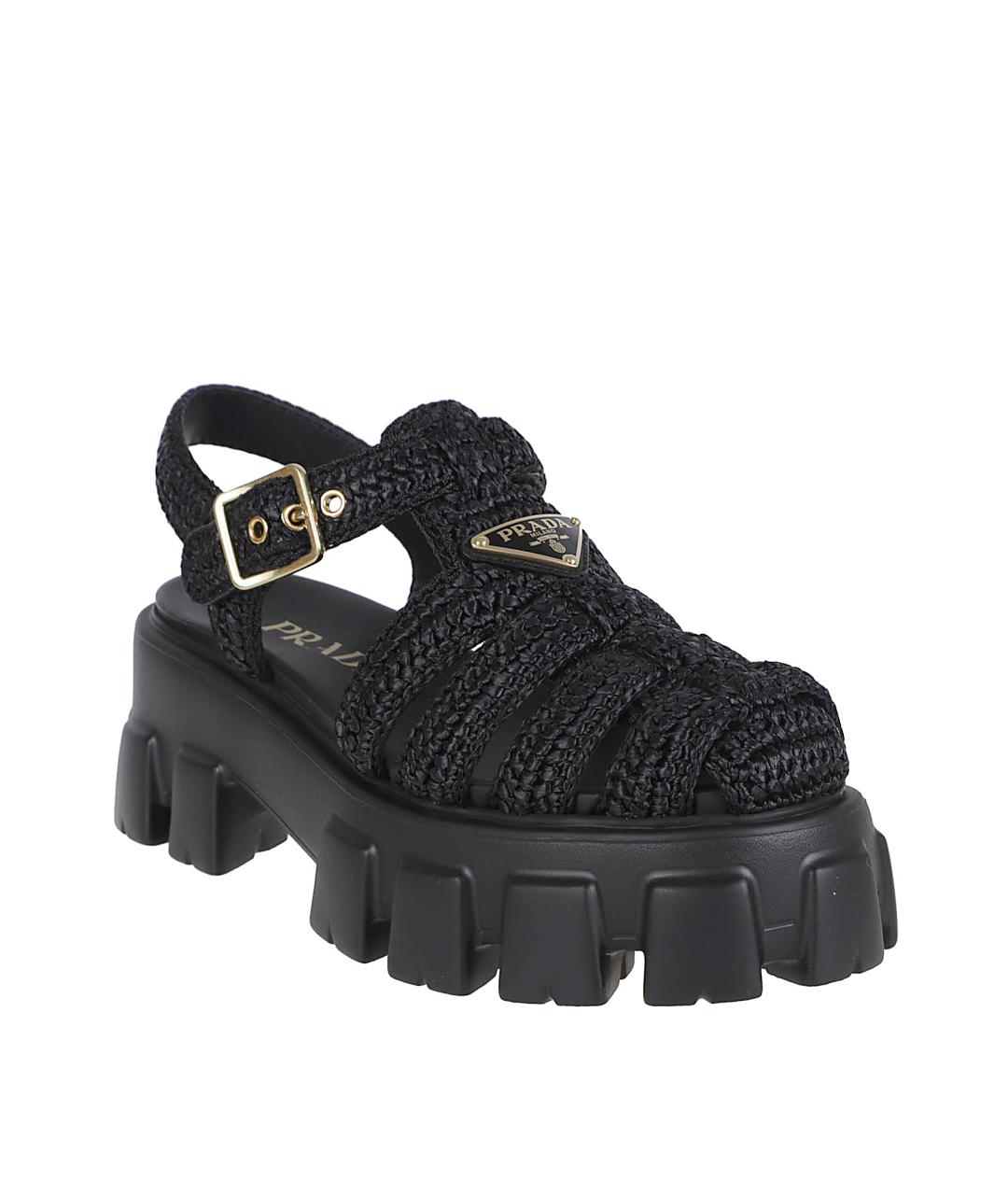PRADA Черные босоножки, фото 2