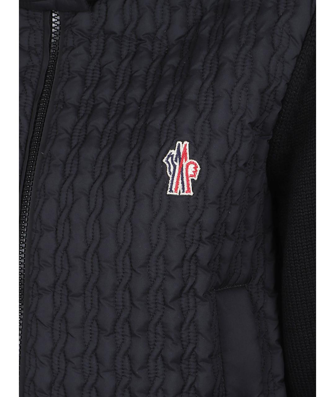 MONCLER GRENOBLE Черный шерстяной кардиган, фото 2