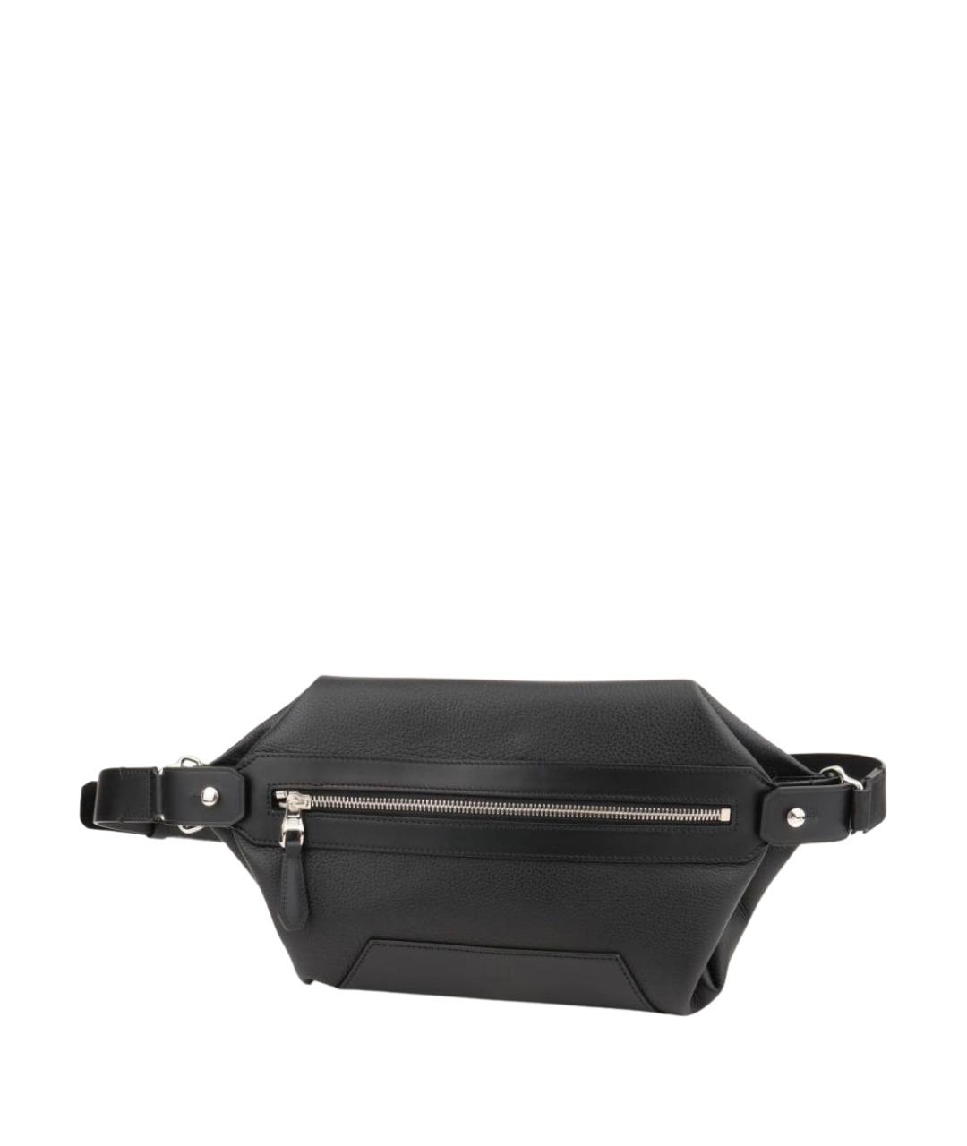DUNHILL Черная кожаная поясная сумка, фото 1