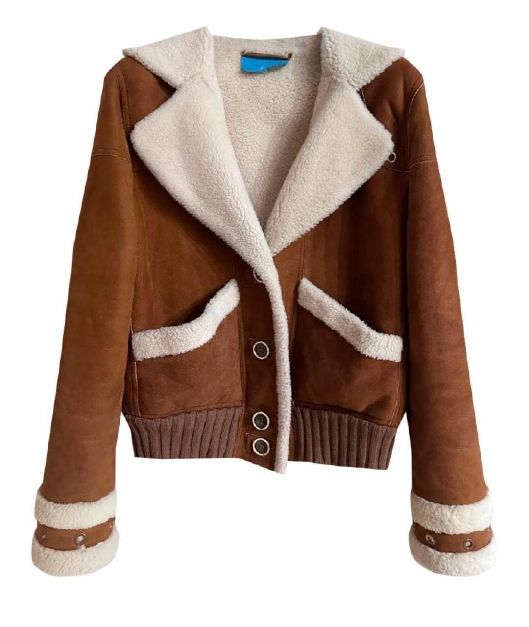 ESCADA Коричневая кожаная дубленка, фото 1